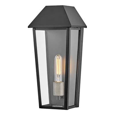 Lark Medium Wall Mount Lantern - Black