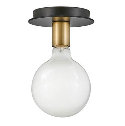 Lark Single Light Flush Mount - Lacquered Brass