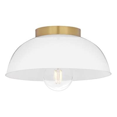 Lark Small Flush Mount - Lacquered Brass