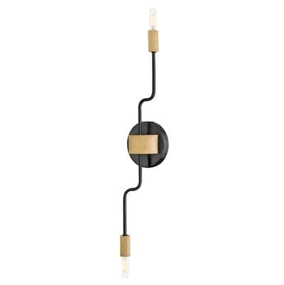 Lark Medium Two Light Sconce - Black