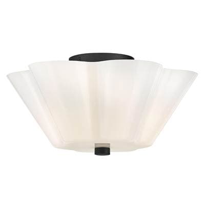 Lark Medium Semi-flush Mount - Black