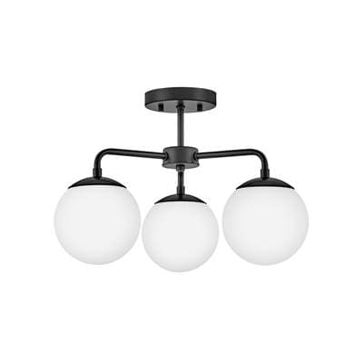 Lark Medium Semi-flush Mount - Black