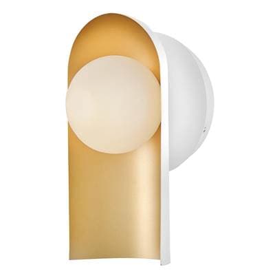 Lark Medium Single Light Sconce - Satin Off White