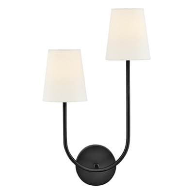 Lark Large Two Light Sconce - Black