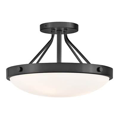 Lark Medium Semi-flush Mount - Black