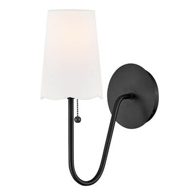 Lark Medium Single Light Scone - Black by Lark