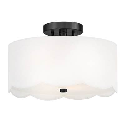 Lark Medium Semi-flush Mount - Black by Lark