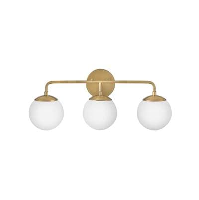 Lark Three Light Vanity - Lacquered Brass