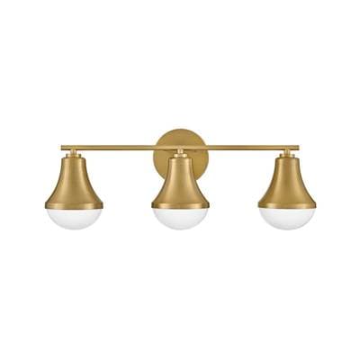 Lark Three Light Vanity - Lacquered Brass