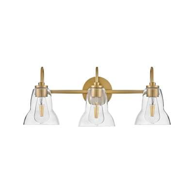 Lark Three Light Vanity - Lacquered Brass