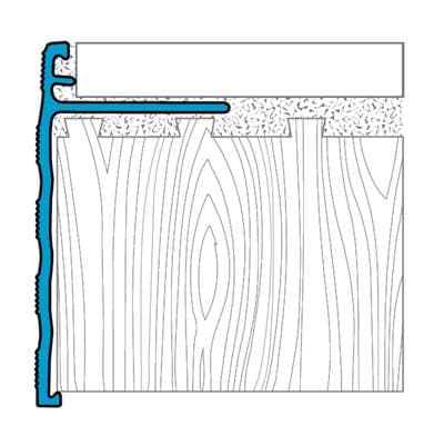 Laticrete Step, 3/8Hx1-3/16Dx8-2.5 Anod Alu, Satin by LATICRETE