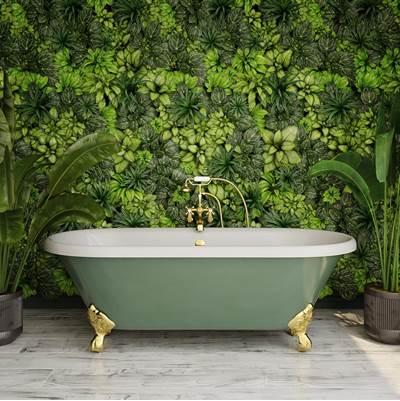 60 Inch Cast Iron Double Ended Clawfoot Tub - No Faucet Drillings