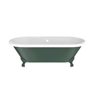 60 Inch Cast Iron Double Ended Clawfoot Tub - No Faucet Drillings by Maidstone