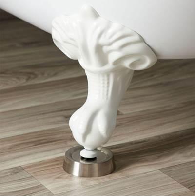 Clawfoot Tub Foot Coasters - Brushed Nickel