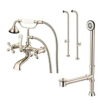 Maidstone Freestanding English Telephone Faucet - Classic Spout - Chrome by Maidstone