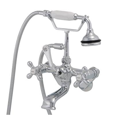 Maidstone Tub Wall Mount English Telephone Faucet - Classic Spout - Chrome