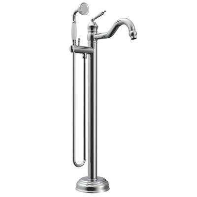 Traditional Standing Hi Flow Tub Filler - Chrome by Maidstone