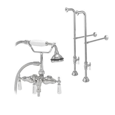 Maidstone Freestanding English Telephone Faucet - Down Spout - Chrome