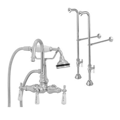 Maidstone Freestanding English Telephone Faucet - Gooseneck Spout - Chrome by Maidstone