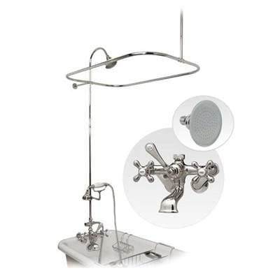Maidstone Tub Wall Mount Shower Kit with Classic Spout Faucet - Supercoated Brass by Maidstone