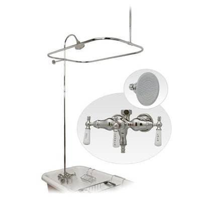 Maidstone Tub Wall Mount Shower Kit with Down Spout Faucet - Supercoated Brass by Maidstone