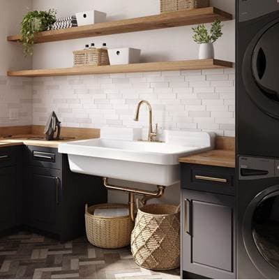 Maidstone Cast Iron Kitchen / Laundry Sink - White by Maidstone