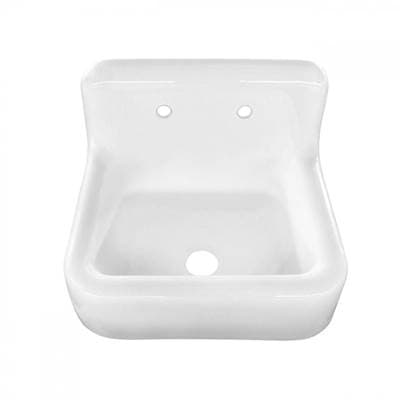 Maidstone 25'' Cast Iron High Back Sink - White