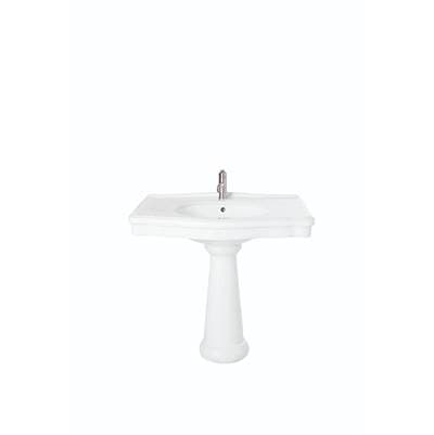 Maidstone 34 Inch Pedestal Sink - 8 Inch - White by Maidstone