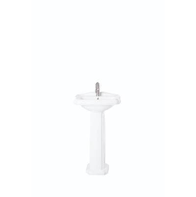Maidstone 19 Inch Pedestal Sink - 8 Inch - White by Maidstone