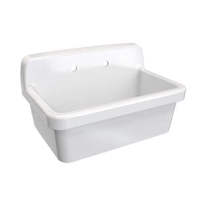 Maidstone Ceramic Utility Wallmount Sink - White