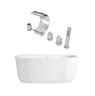 Maidstone Acrylic Contemporary Tubset - Chrome