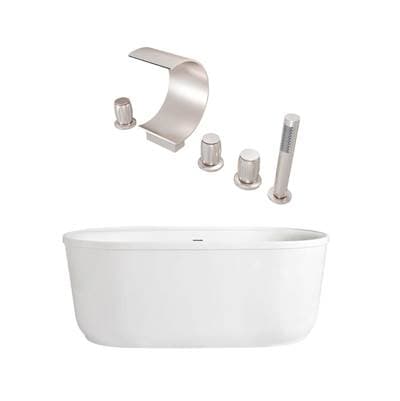 Maidstone Acrylic Contemporary Tubset - Chrome