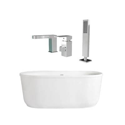 Maidstone Acrylic Contemporary Tubset - Chrome