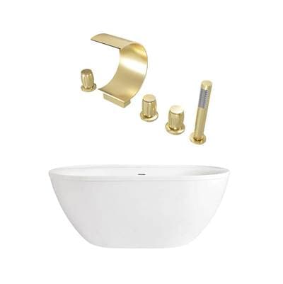 Maidstone Acrylic Contemporary Tubset - Chrome