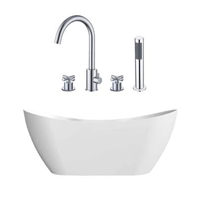 Maidstone Wexler Acrylic Contemporary Tub - Chrome by Maidstone