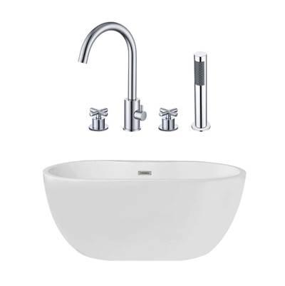 Maidstone Matteo Acrylic Double Ended Tub - Chrome