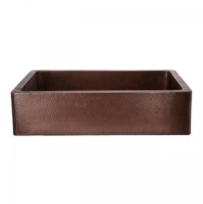 Maidstone Copper Single Bowl Farmhouse Sink - Dark Copper by Maidstone