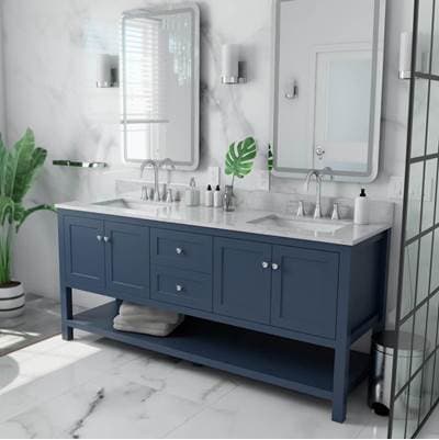 Maidstone 72 Inch Double Sink Vanity - White