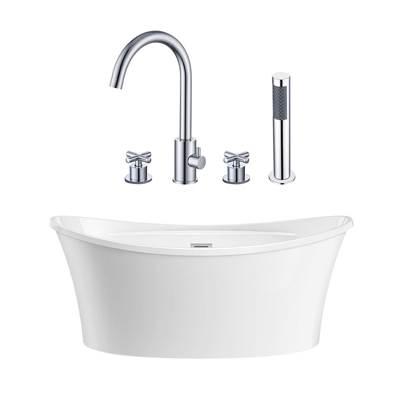 Maidstone Conway Acrylic Double Ended Tub - Chrome