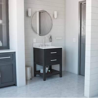 24 Inch Console Matte Black Vanity by Maidstone