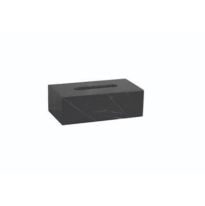 Maidstone Marble Tissue Box - Black Marble