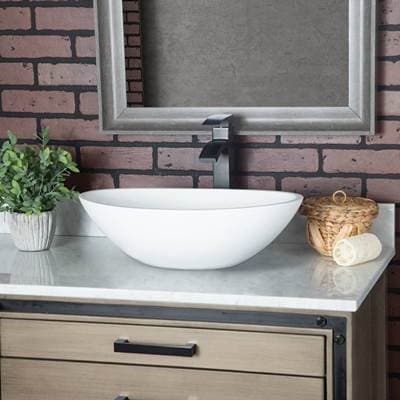Maidstone Eze Mineralcast Vessel Sink - Matte White by Maidstone