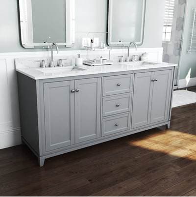 Maidstone 72 Inch Double Sink Vanity - Gray