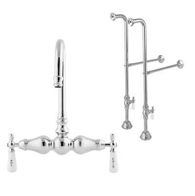 Maidstone Freestanding Faucet - Gooseneck Spout - Chrome
