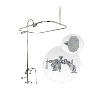 Maidstone Deck Mount Shower Kit with Down Spout Faucet - Supercoated Brass by Maidstone