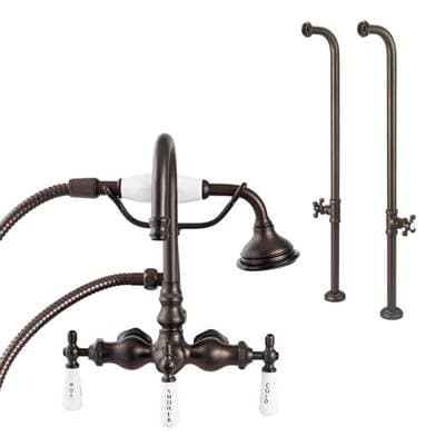 Maidstone Freestanding Faucet - Gooseneck Spout - Chrome by Maidstone
