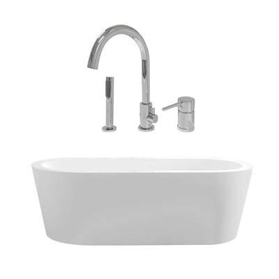 Maidstone Turkana Acrylic Contemporary Tub - Chrome