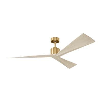 Visual Comfort Fan Collection Adler 60 Ceiling Fan in Burnished Brass with Washed White Oak... by Visual Comfort Fan Collection