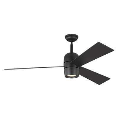 Visual Comfort Fan Collection Alba 60 LED Ceiling Fan in with Blades and Light Kit - Midnight Black
