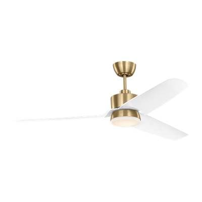 Visual Comfort Fan Collection Colgin 56 LED Ceiling Fan in Satin Brass with Matte White Blades... by Visual Comfort Fan Collection